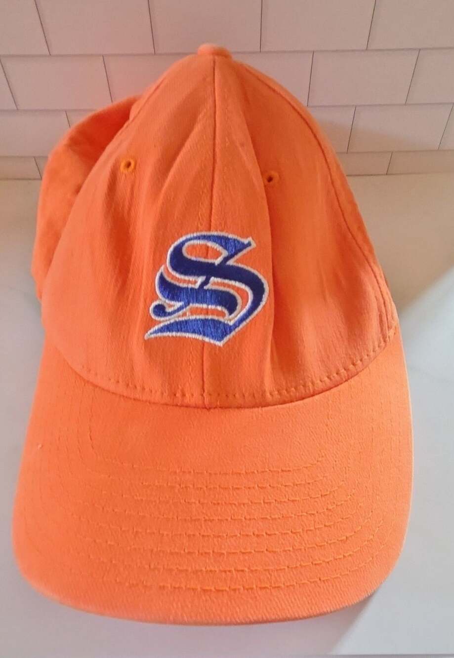 Stussy Hat Size S-M Orange Blue Embroidered S Logo